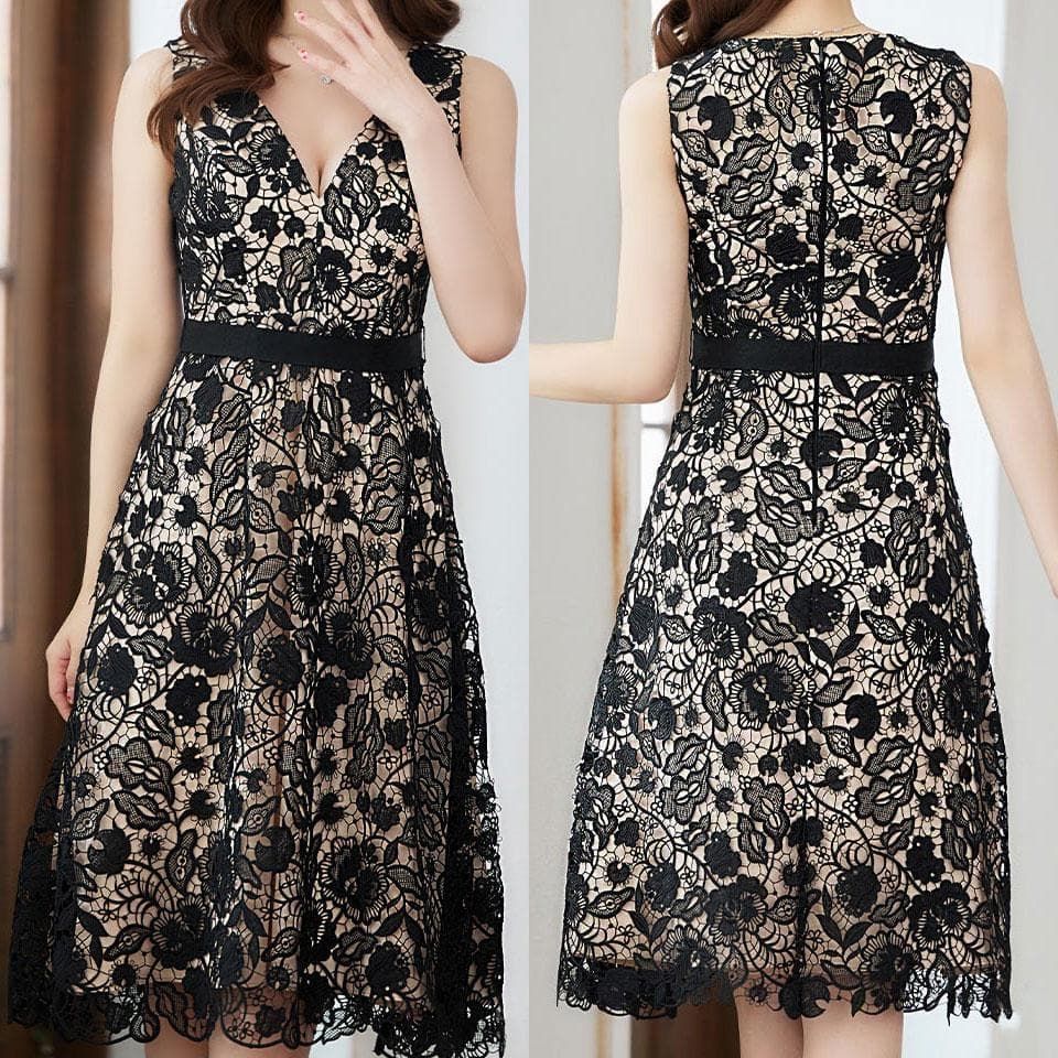 ERUKEI SETTAN / エルケイセッタン】総レースミディアムドレス