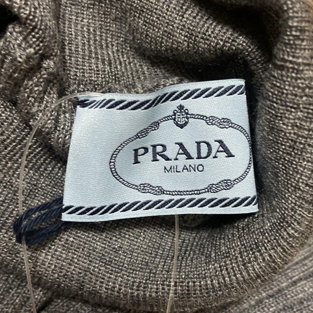 PRADA　長袖ニット　サイズ40 PRADA(プラダ) 長袖セーター サイズ40 M レディース美品 - グレー×黒
