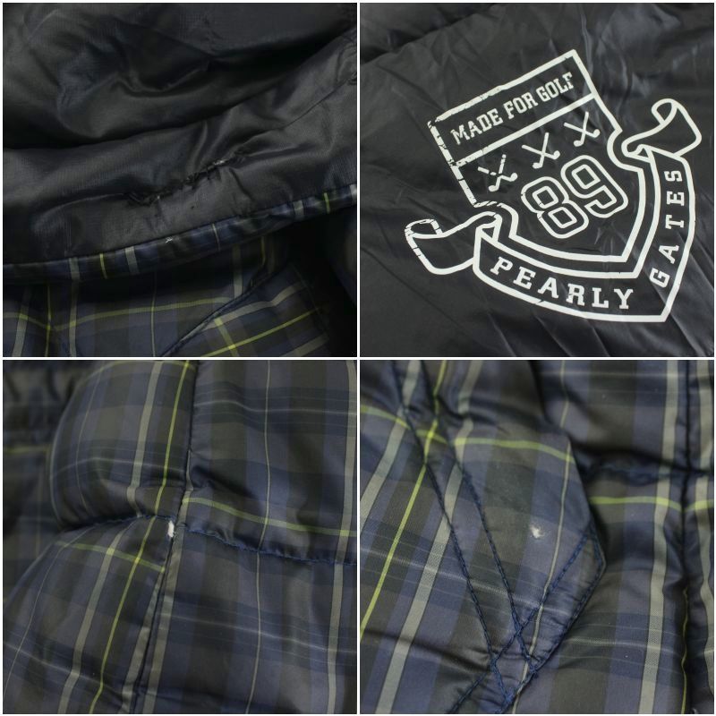 パーリーゲイツ PEARLY GATES リバーシブル ダウンジャケット チェック