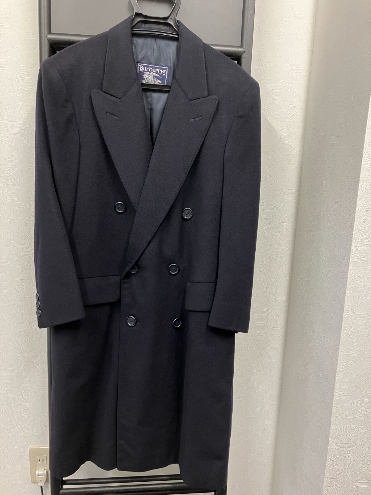 Burberry ビンテージ ダブル チェスターコート バーバリー ダブルチェスターコート L ヴィンテージ 英国製 - メルカリ