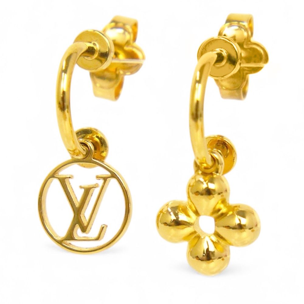 ルイ ヴィトン LOUIS VUITTON ブルーミング モノグラム フラワー 花 LV ピアス フープ ゴールド 金 M 64859