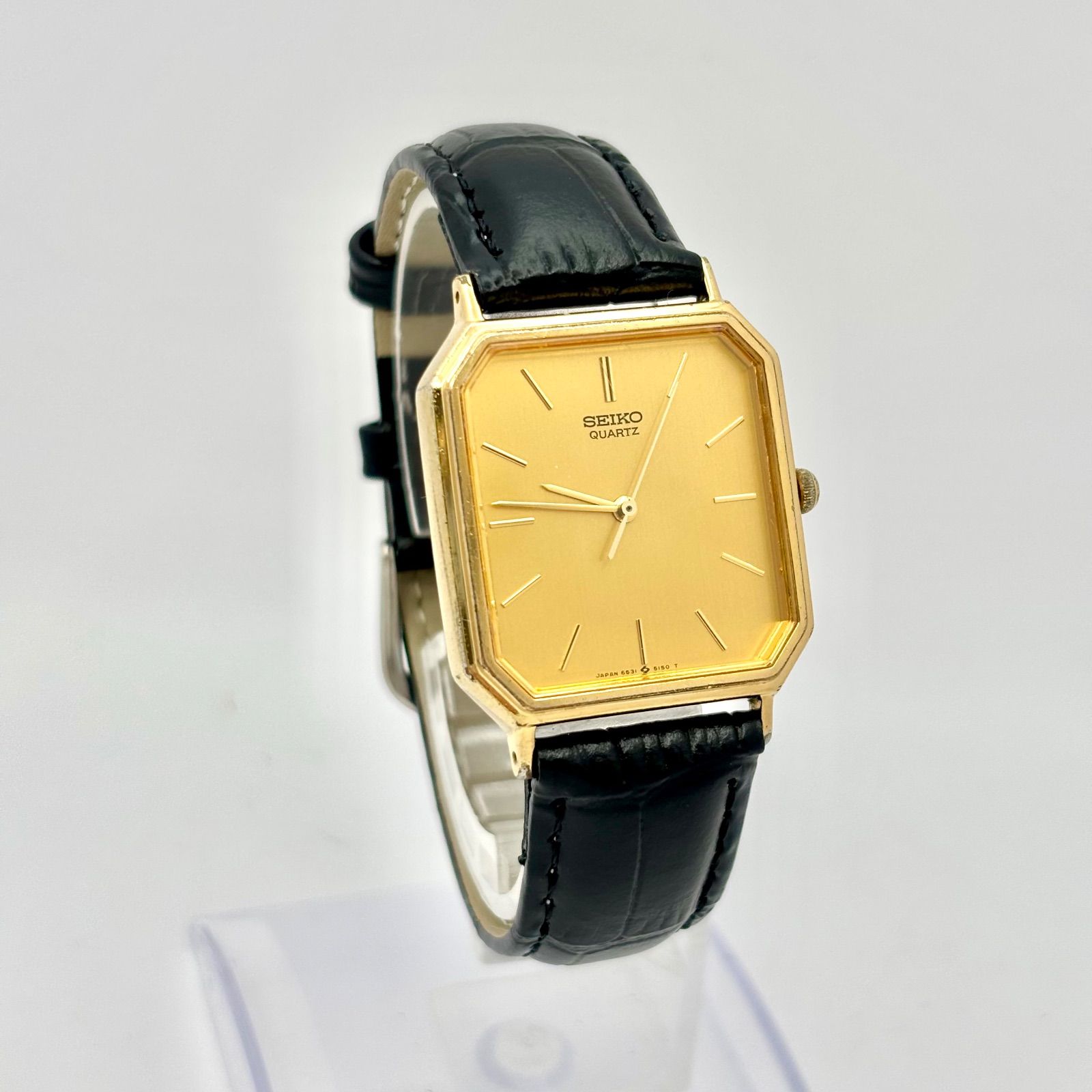 新品電池】SEIKO セイコー メンズ 腕時計 オクタゴン ゴールド 6531
