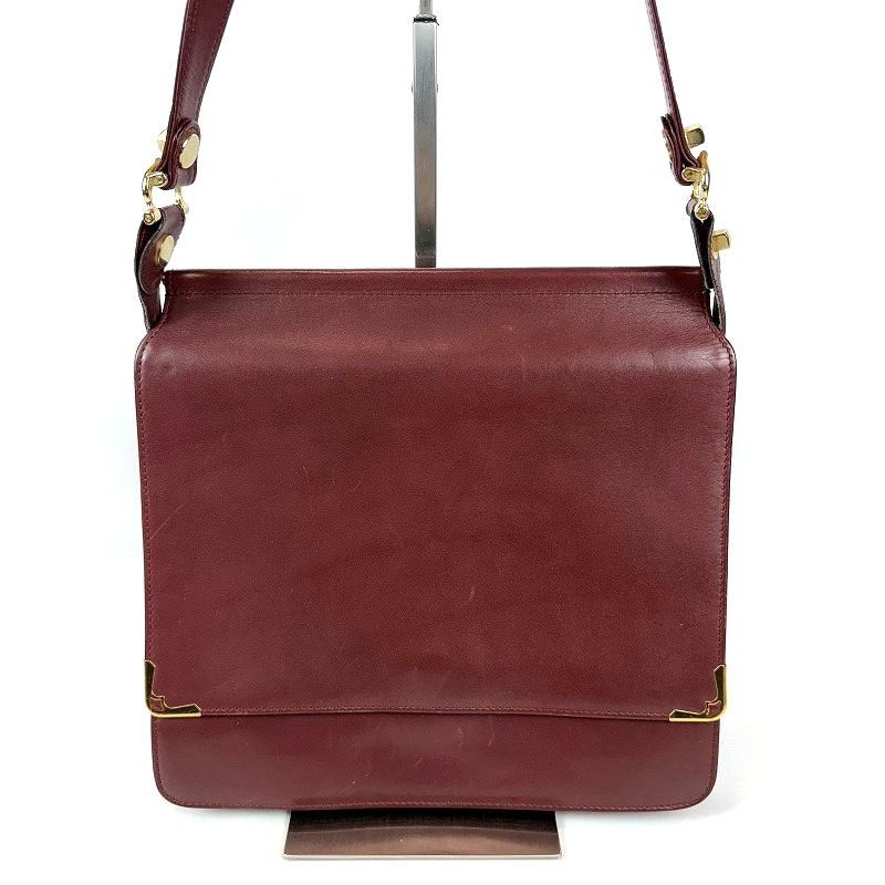 良品 Cartier カルティエ ショルダーバッグ マストライン レザー
