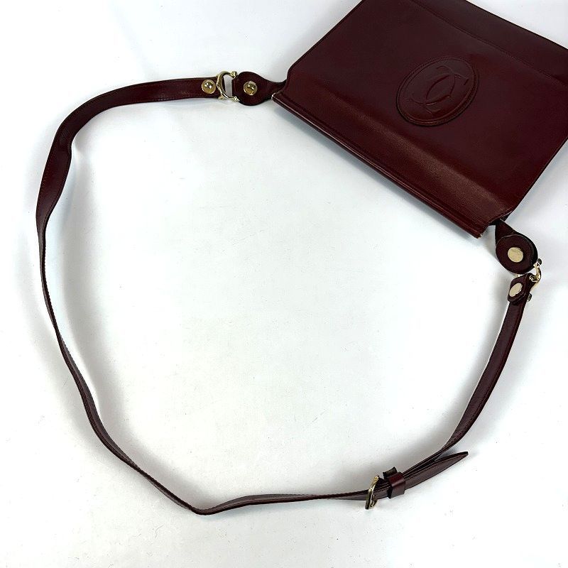 良品 Cartier カルティエ ショルダーバッグ マストライン レザー