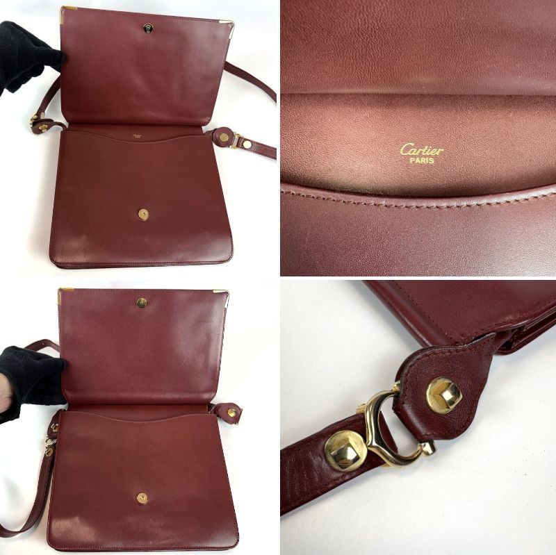 良品 Cartier カルティエ ショルダーバッグ マストライン レザー