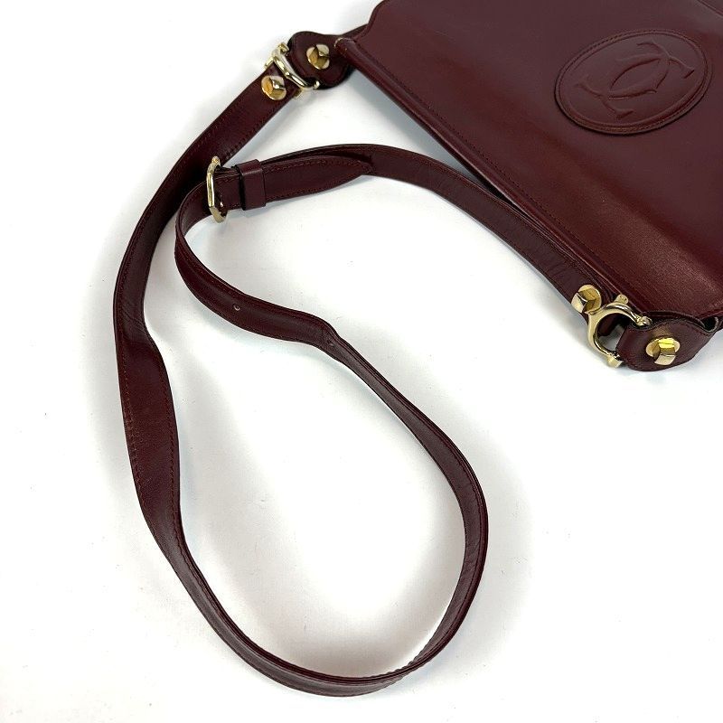 良品 Cartier カルティエ ショルダーバッグ マストライン レザー