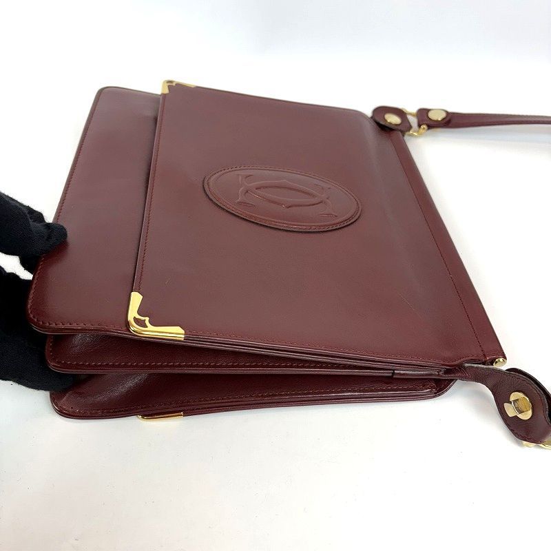 良品 Cartier カルティエ ショルダーバッグ マストライン レザー