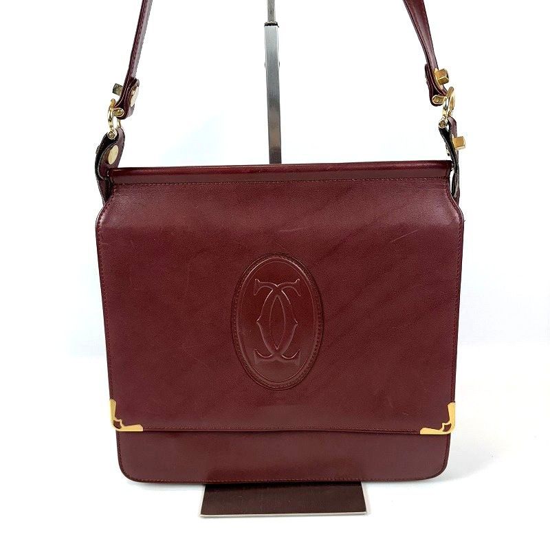 良品 Cartier カルティエ ショルダーバッグ マストライン レザー