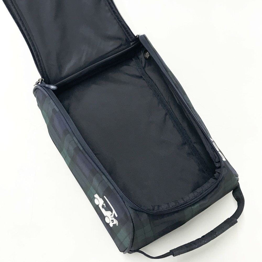 BEAMS GOLF ビームスゴルフ シューズケース チェック柄 ネイビー系