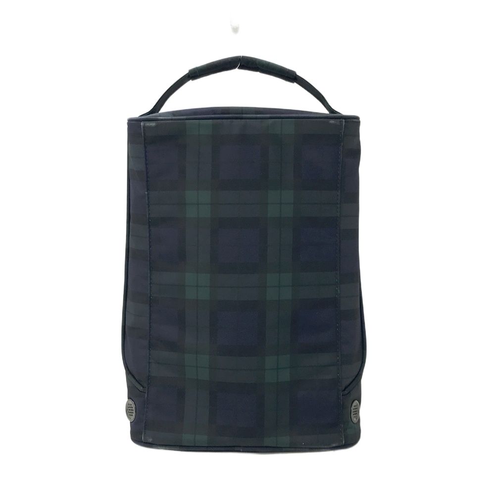 BEAMS GOLF ビームスゴルフ シューズケース チェック柄 ネイビー系