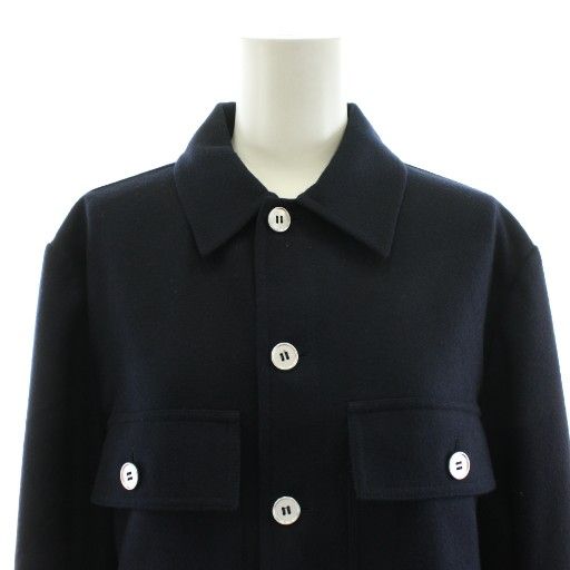 jilsander+ ウールブルゾン サイズ34 ジルサンダープラス JIL SANDER＋ ジャケット ウール 34 紺 ネイビー