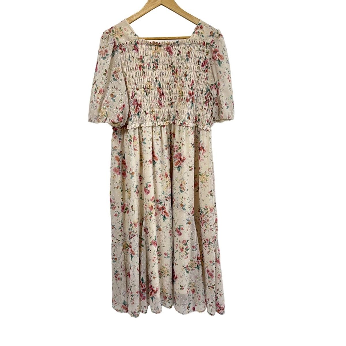 ⭐︎　ローズティアラ　ロングワンピース　 花柄　42 Rose Tiara(ローズティアラ) ワンピース サイズ42 L レディース美品