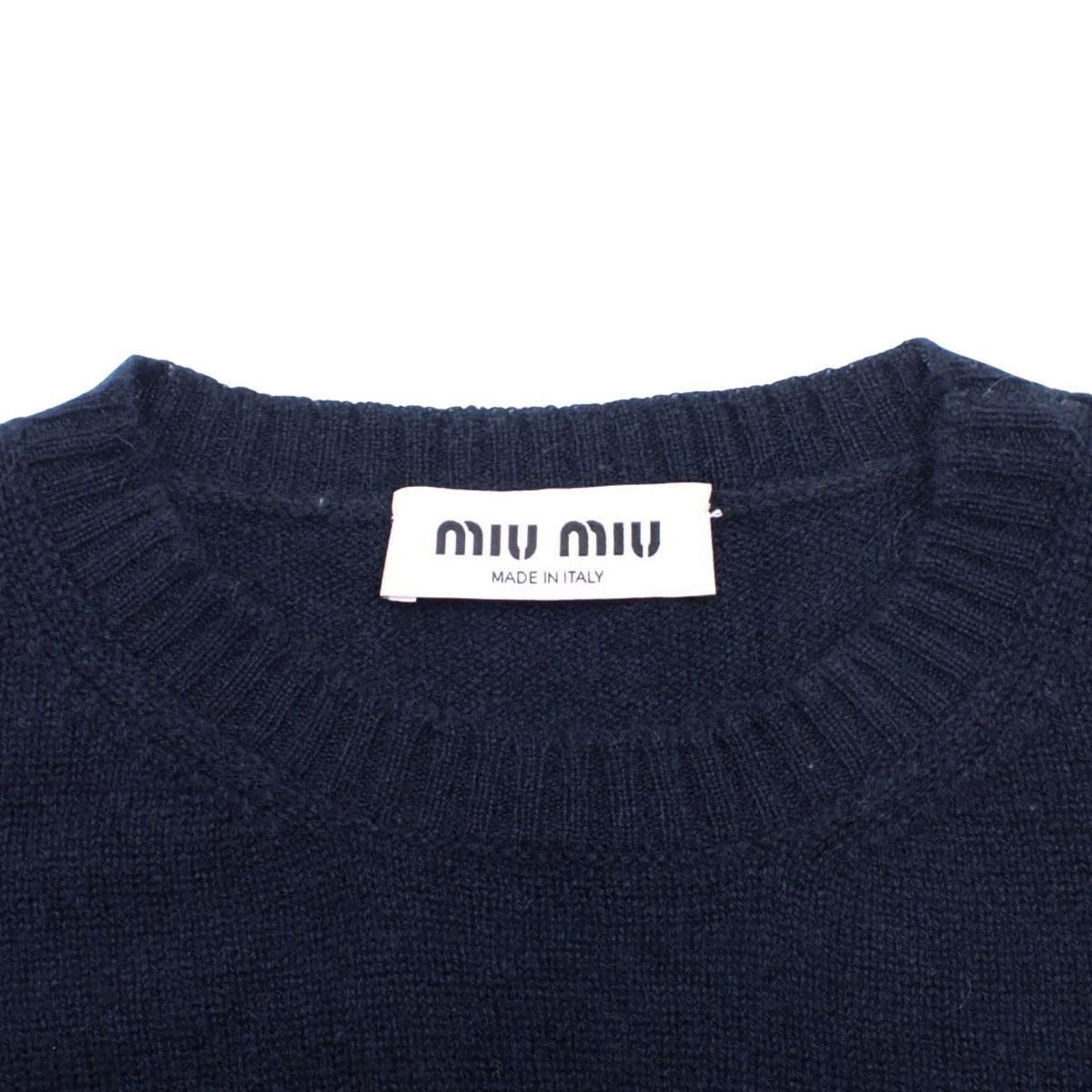 Miu Miu(ミュウミュウ) スリット ロゴニット ニット/セーター アパレル