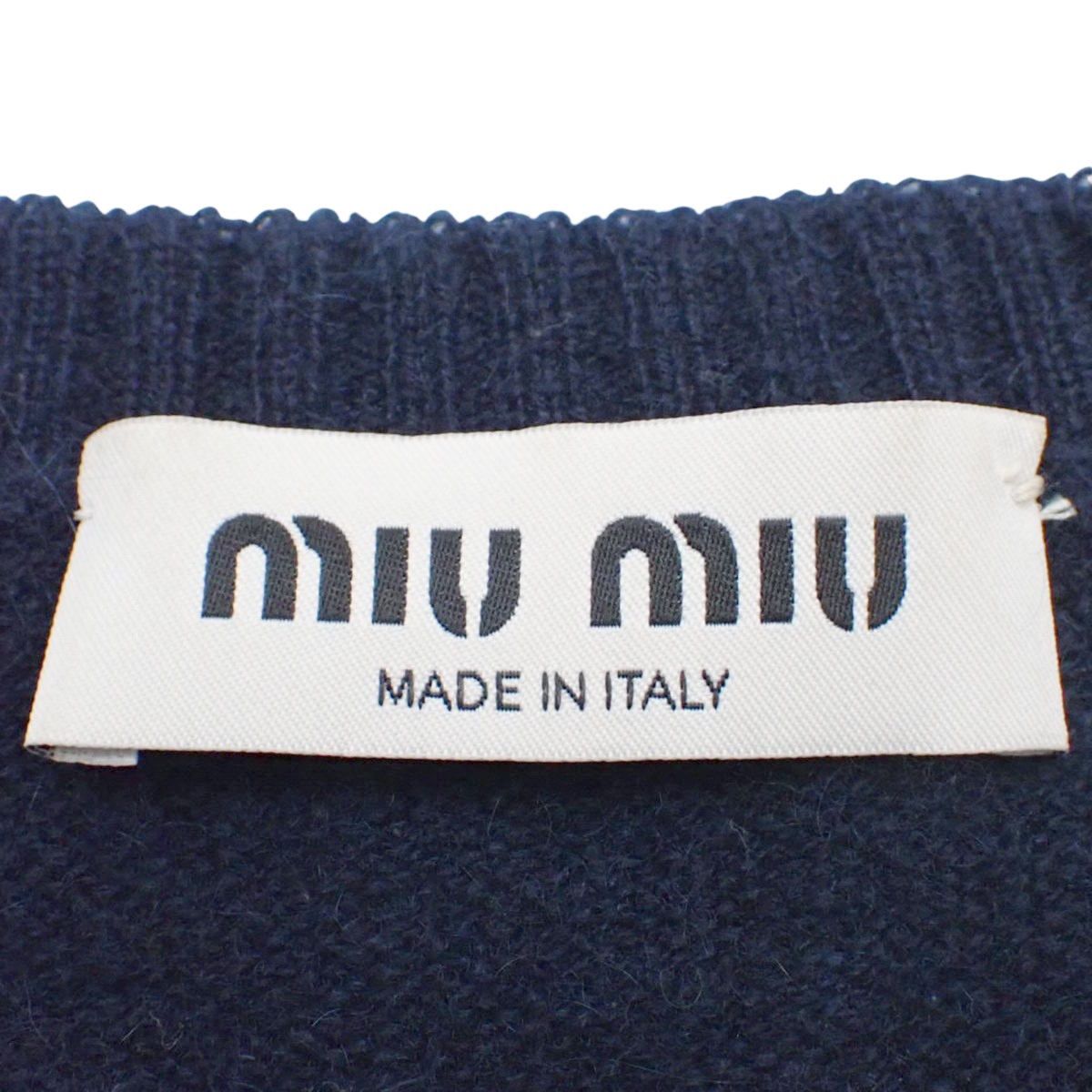 Miu Miu(ミュウミュウ) スリット ロゴニット ニット/セーター アパレル  