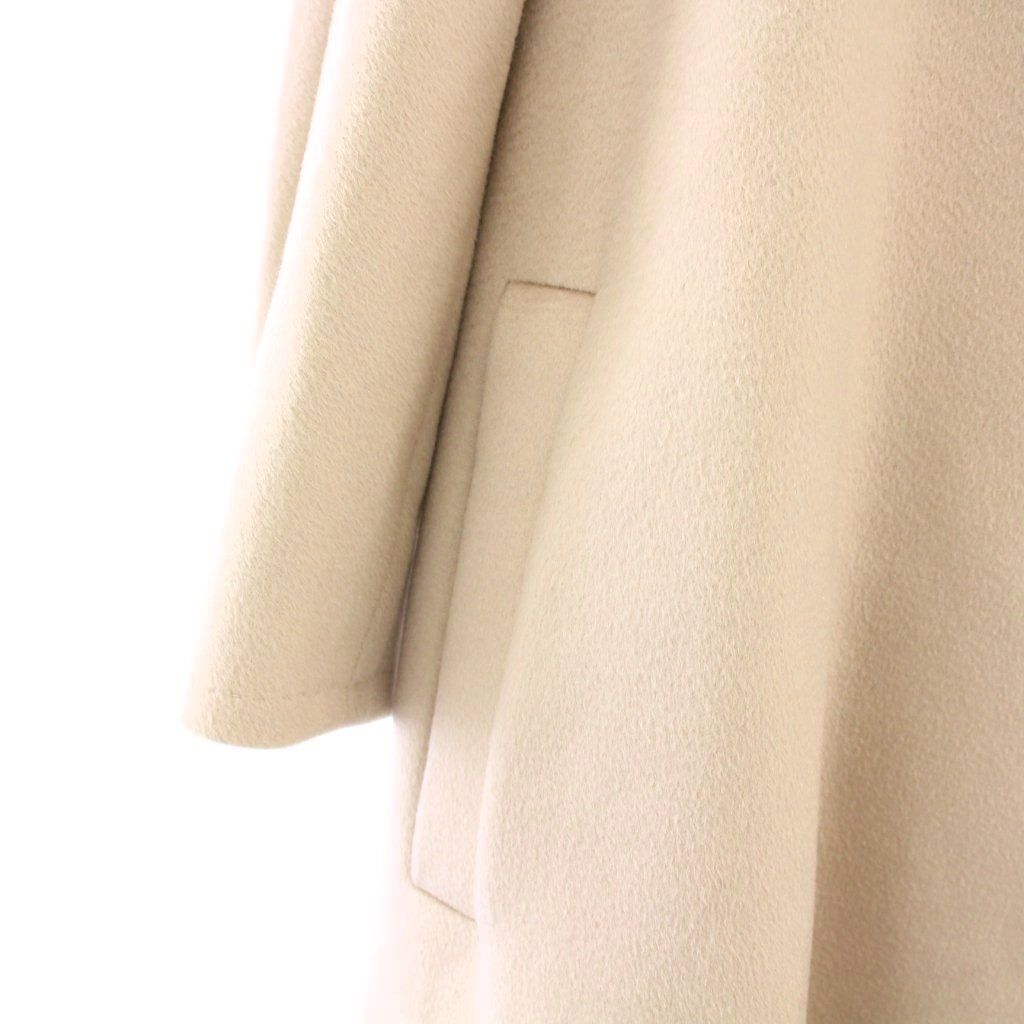 美品✨マックスマーラ ロングコート アルパカ混 女優襟 白タグ ブラウン 38 マックスマーラ MAX MARA 白タグ チェスターコート ガウンコート