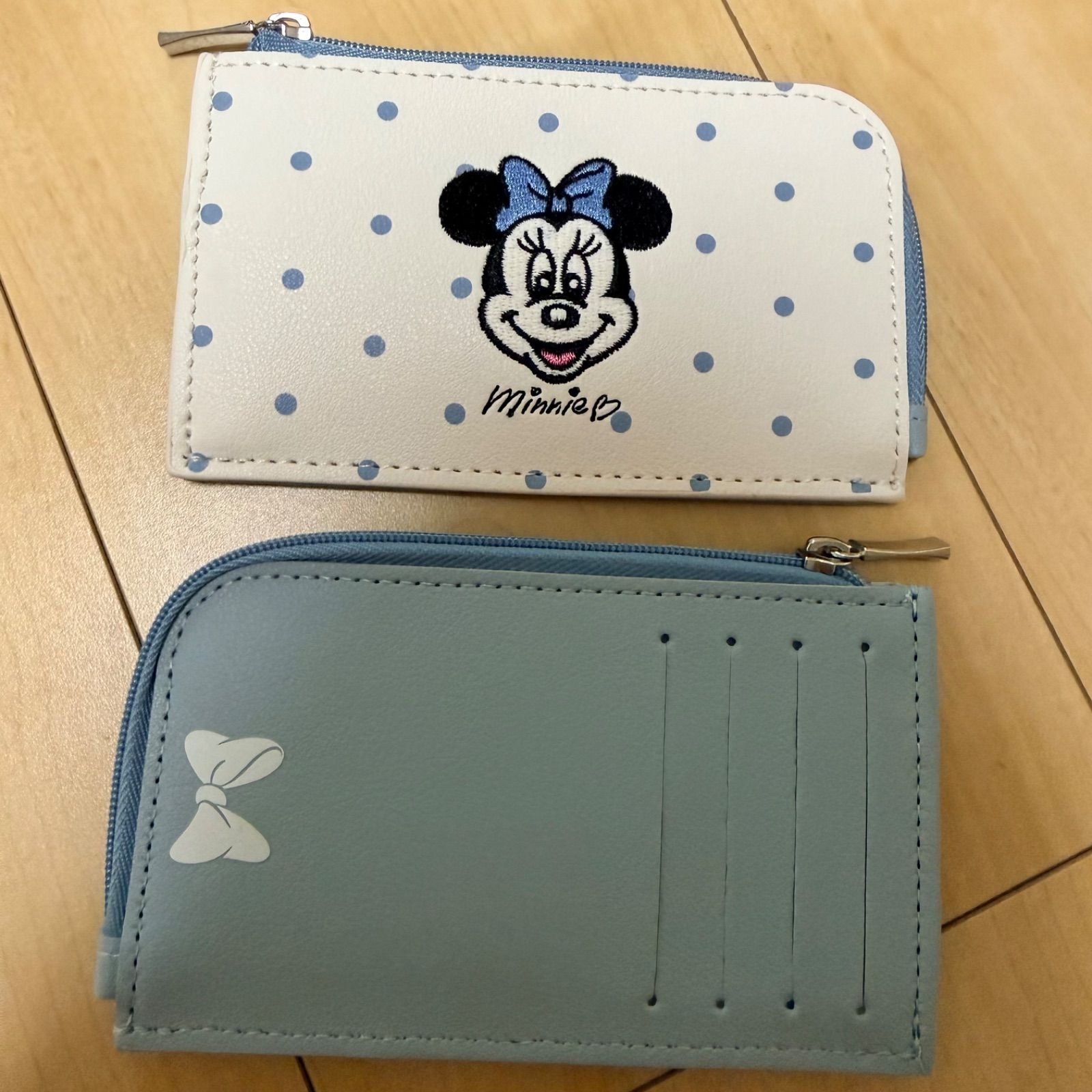 ミニーマウス カード コインケース キーリング 2セット ディズニー