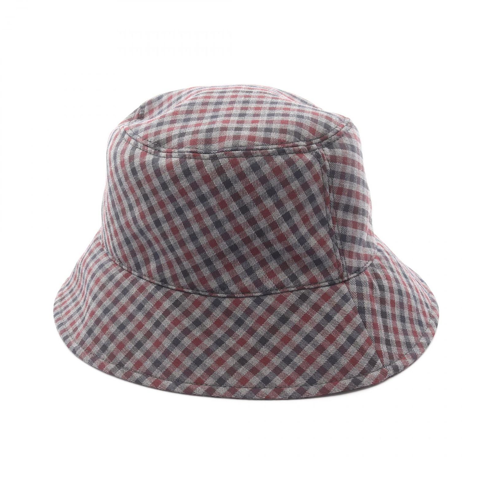 Miu Miu ミュウ ミュウ ロゴ刺繍 チェック ハット - メルカリ