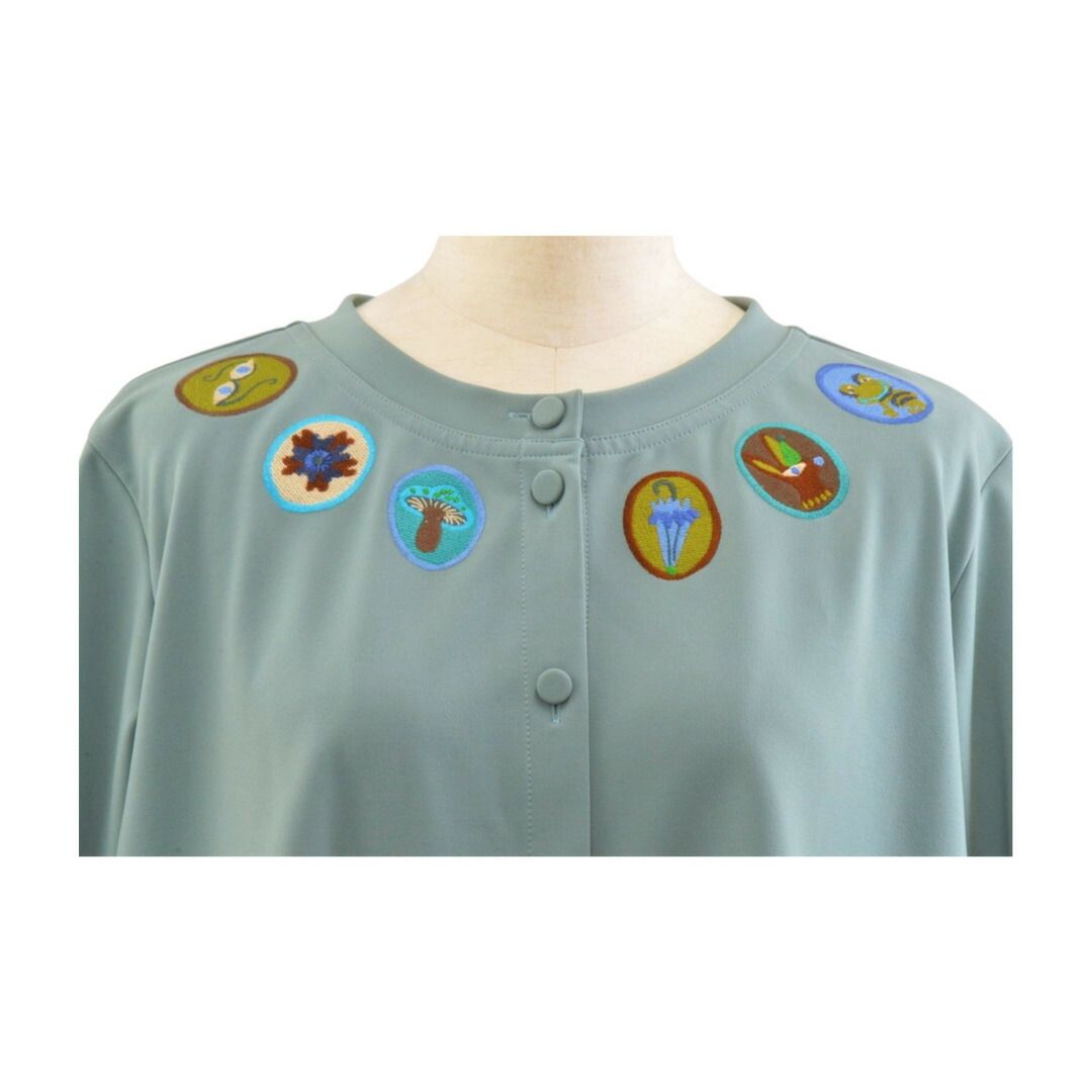 トクコプルミエヴォル☆新同品！エスニックボトル刺繍 裾レース切替カーディガン☆ トクコプルミエヴォル☆新同品！エスニックボトル刺繍 裾レース切替