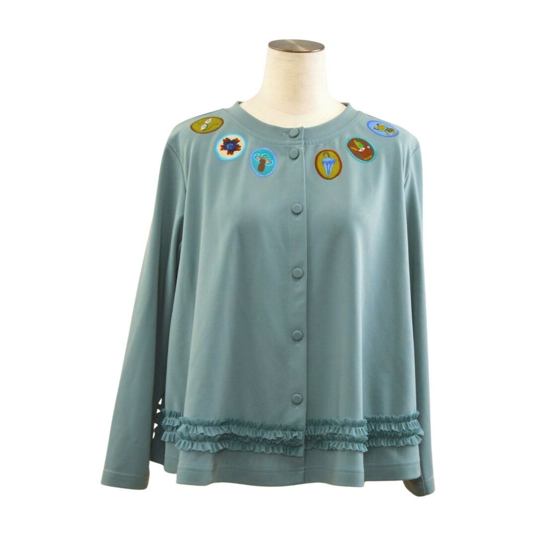 トクコプルミエヴォル☆新同品！エスニックボトル刺繍 裾レース切替カーディガン☆ トクコプルミエヴォル☆新同品！エスニックボトル刺繍 裾レース切替