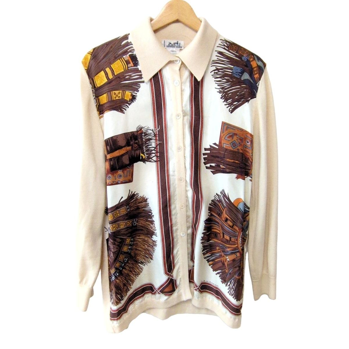 HERMES(エルメス) カーディガン サイズ42 L レディース - アイボリー 