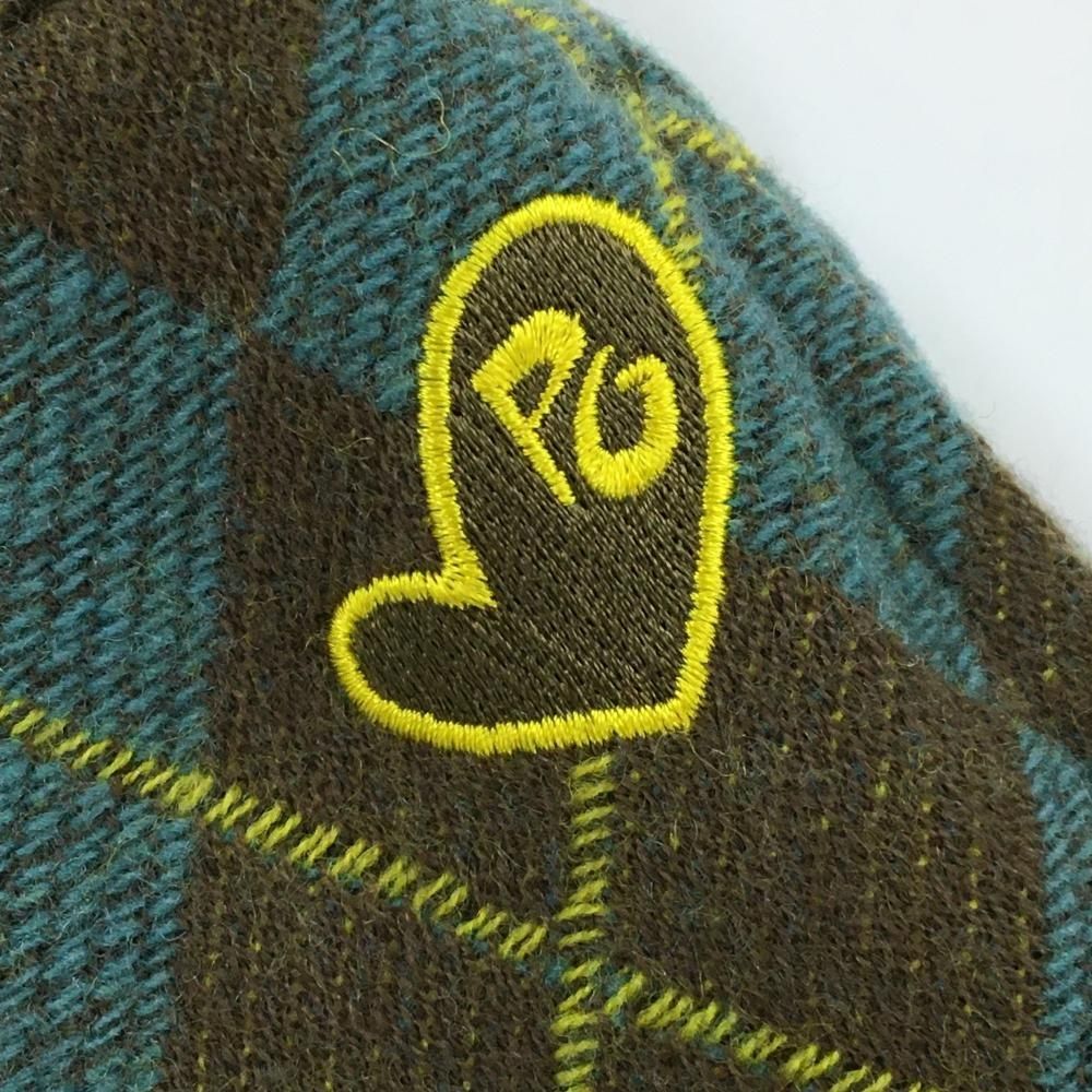 美品】パーリーゲイツ プリーツスカート ライトブルー×ブラウン