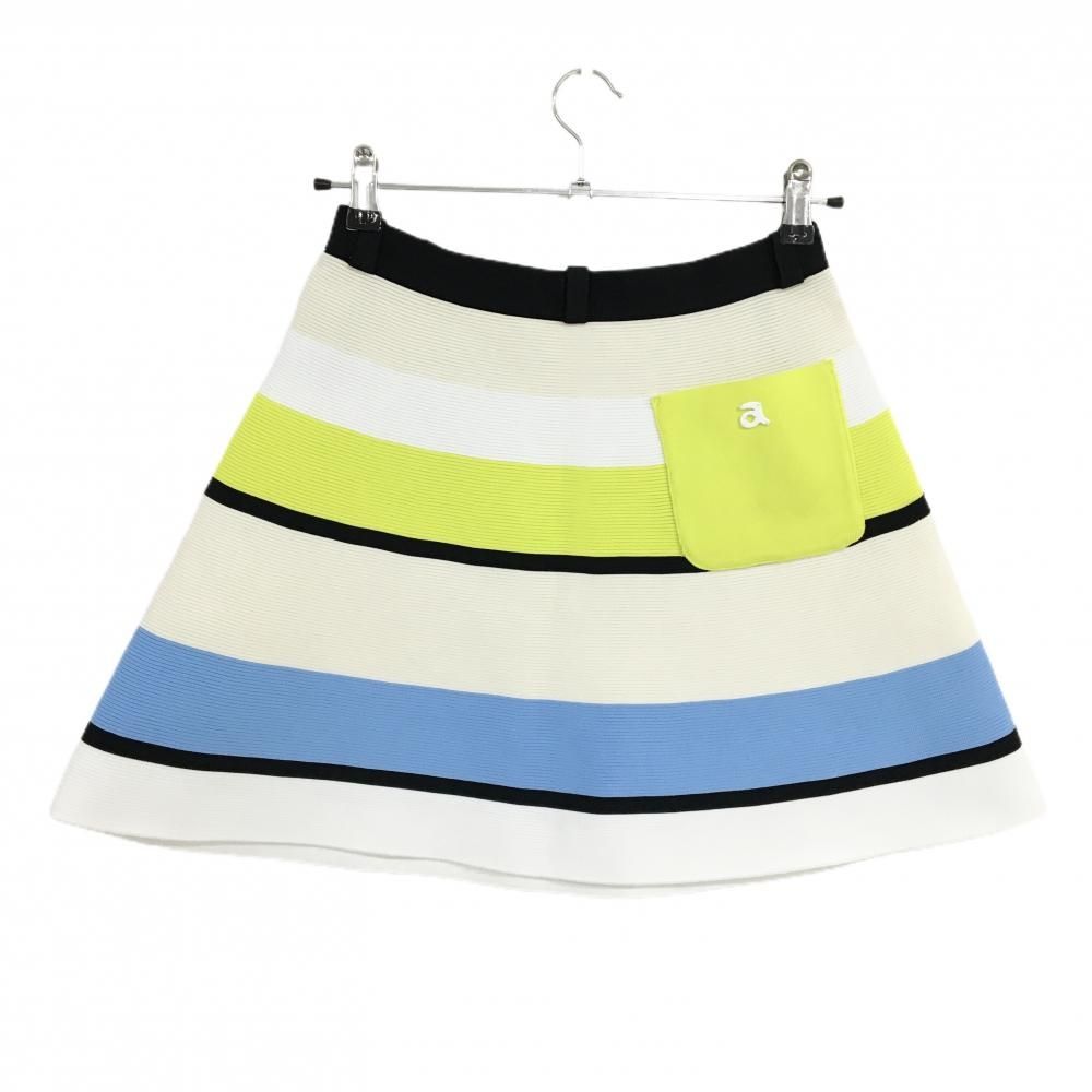 超美品】アルチビオ ニットスカート マルチカラー ボーダー ストレッチ