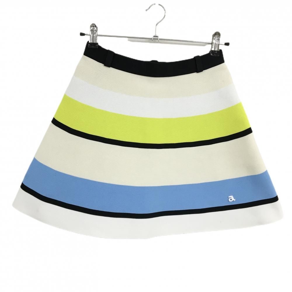 超美品】アルチビオ ニットスカート マルチカラー ボーダー ストレッチ