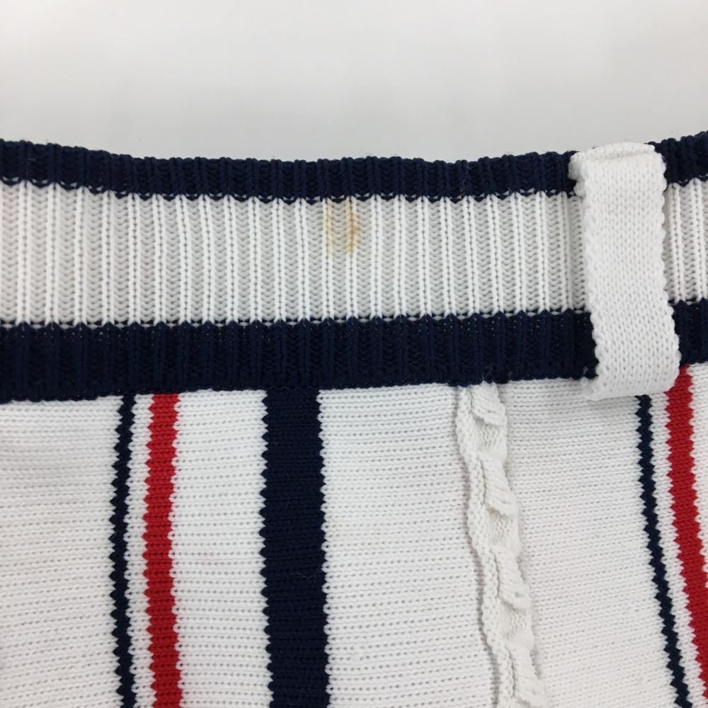 アルチビオ ニットスカート 白×ネイビー×レッド ストライプ レディース