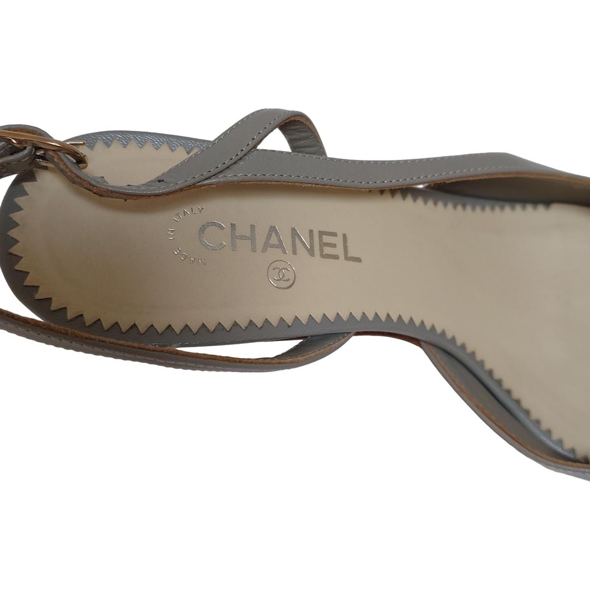 CHANEL(シャネル) サンダル 34 C レディース - G28963 グレー×黒