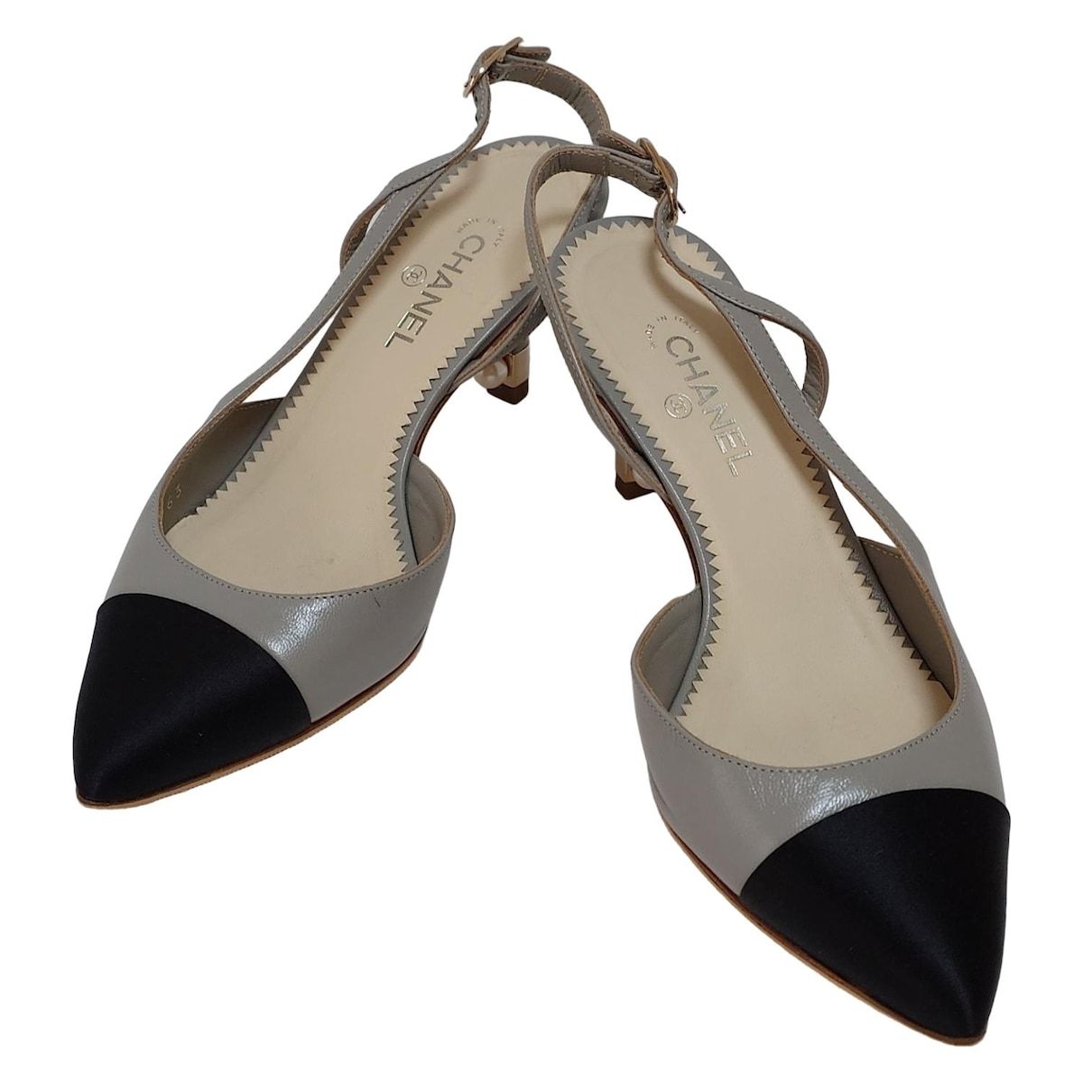 CHANEL(シャネル) サンダル 34 C レディース - G28963 グレー×黒