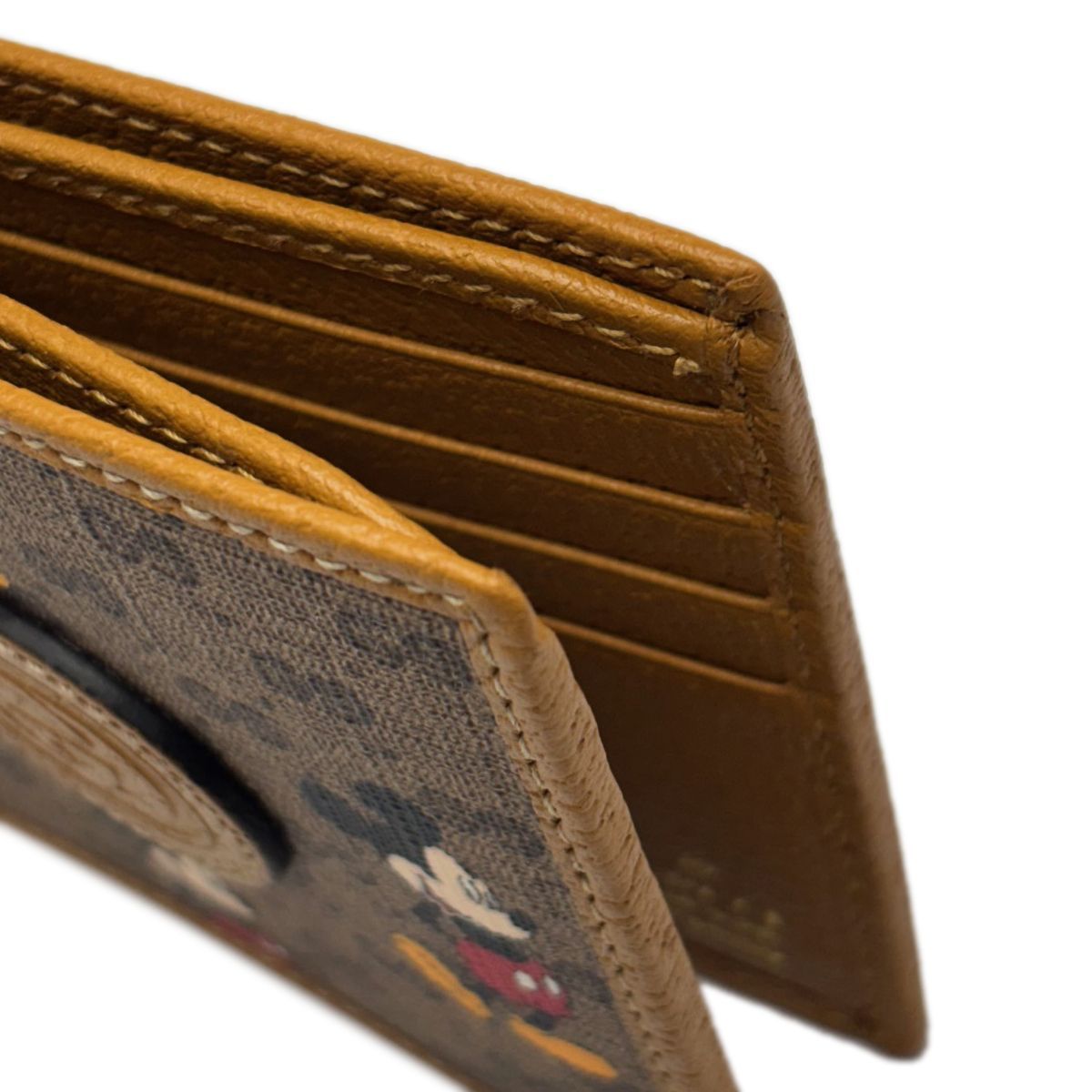 中古】 グッチ GUCCI×DISNEY ミッキーマウス 財布 二つ折り財布 小銭入