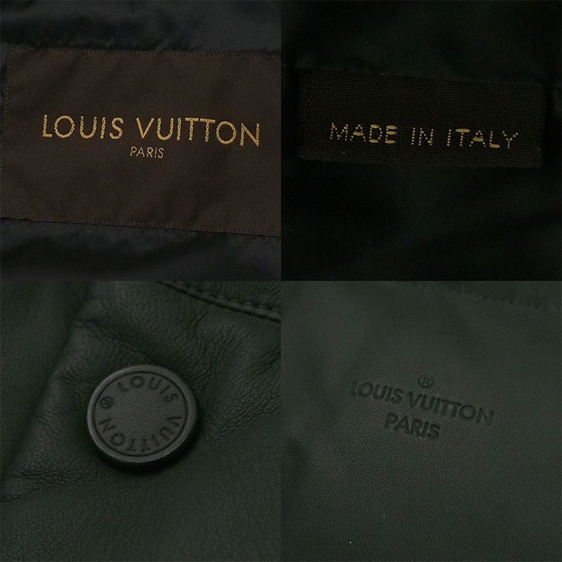 ルイ・ヴィトン LOUIS VUITTON ラムスキン ダウンジャケット グリーン 