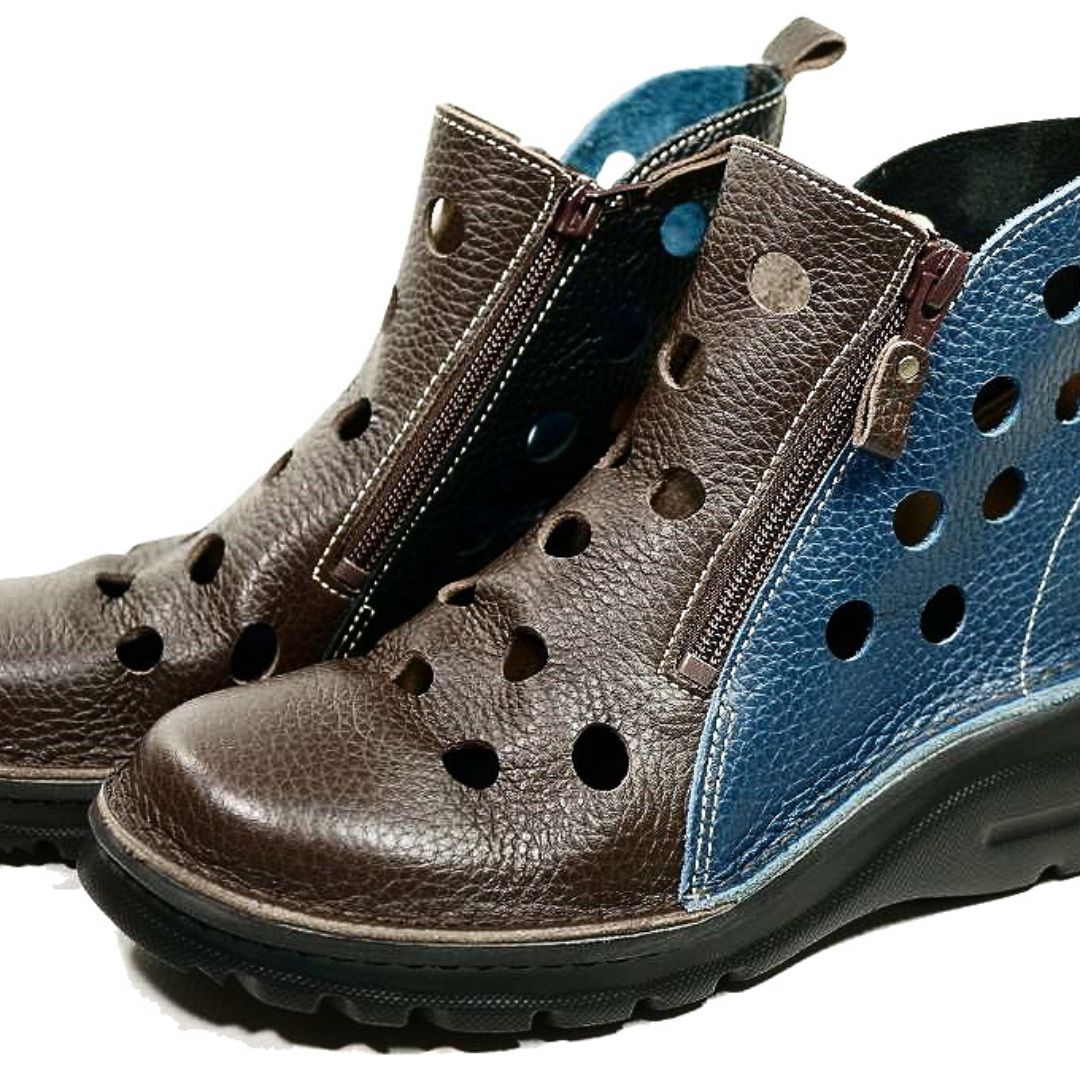 ユリム サマーブーツ 22 レディース 黒 厚底 軽い 軽量 通勤 仕事 オフィス 本