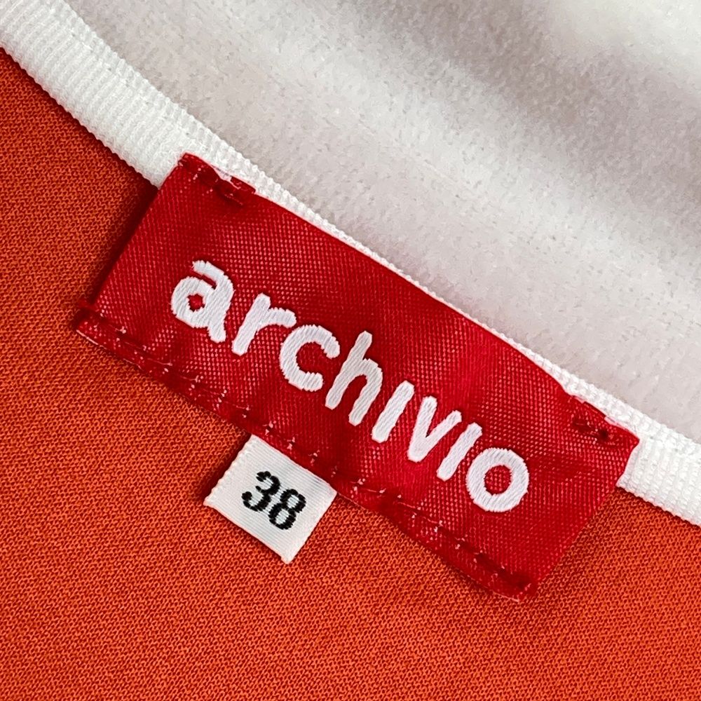 【美品】アルチビオ上下セット　サイズ36/S レッド 赤 アルチビオ ストレッチスカート レッド×白 総柄 微起毛 レディース 38