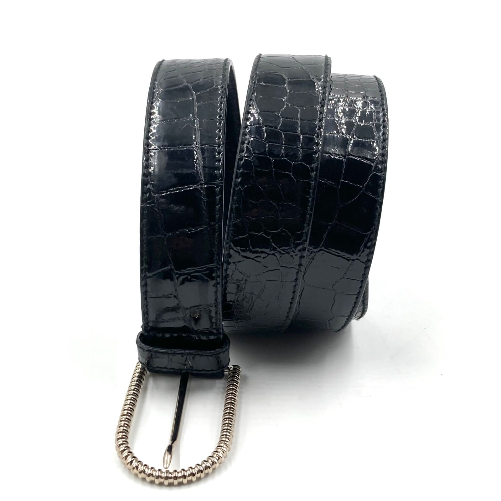 □未使用同然□稀少□PRADA プラダ スプリングコイルバックル レザー