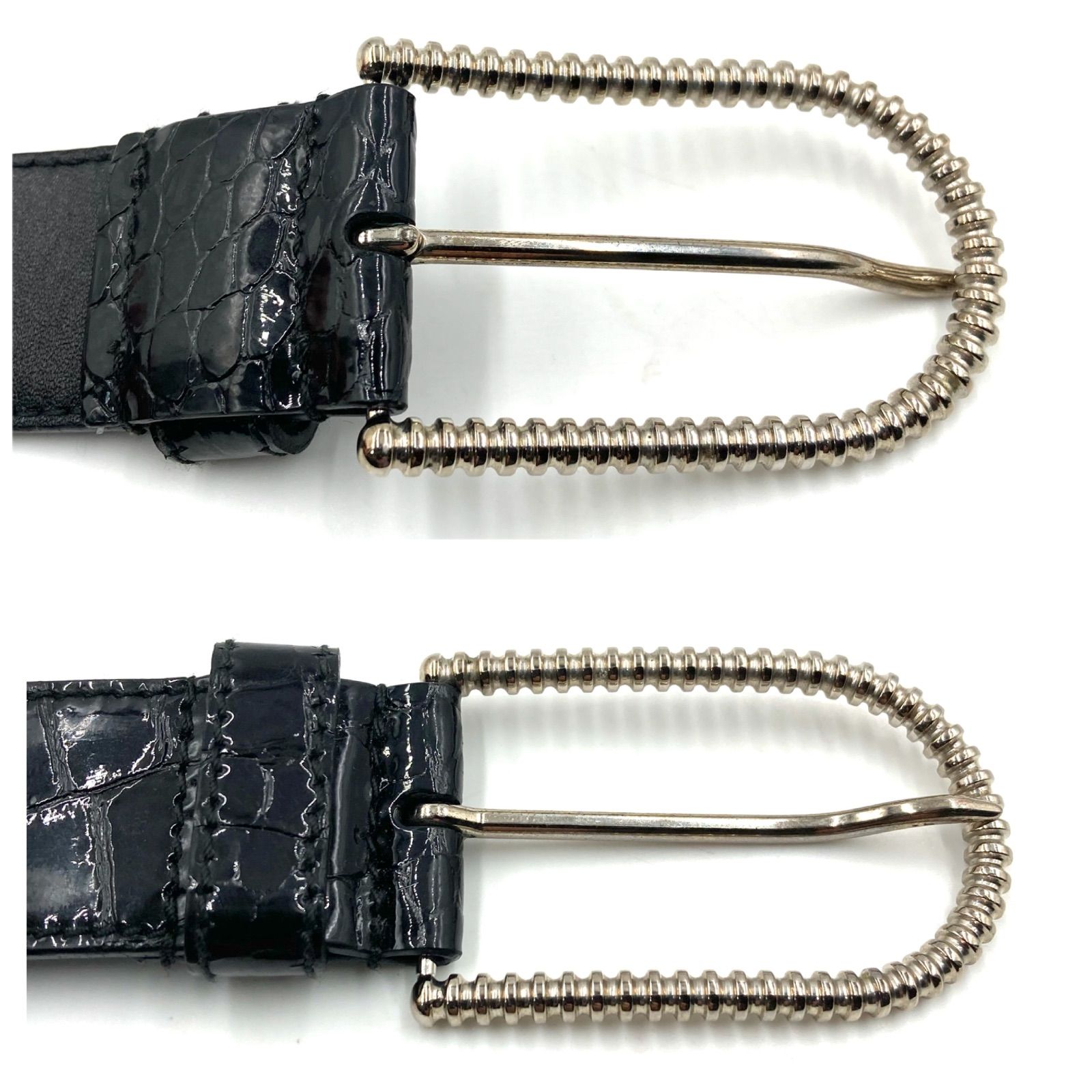 □未使用同然□稀少□PRADA プラダ スプリングコイルバックル レザー