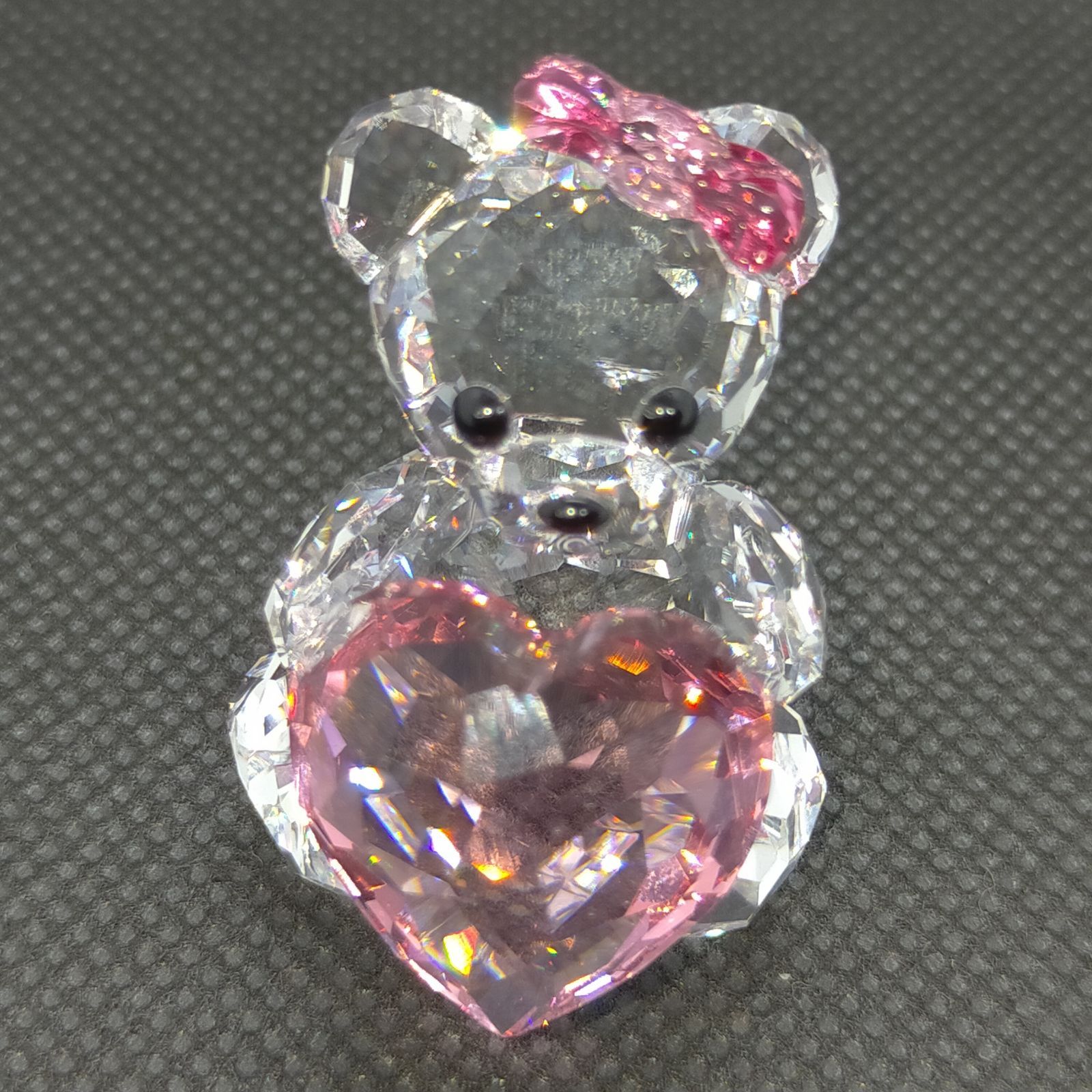 限定BOX付/美品】スワロフスキー Krisベア ピンクハート リボン 廃盤