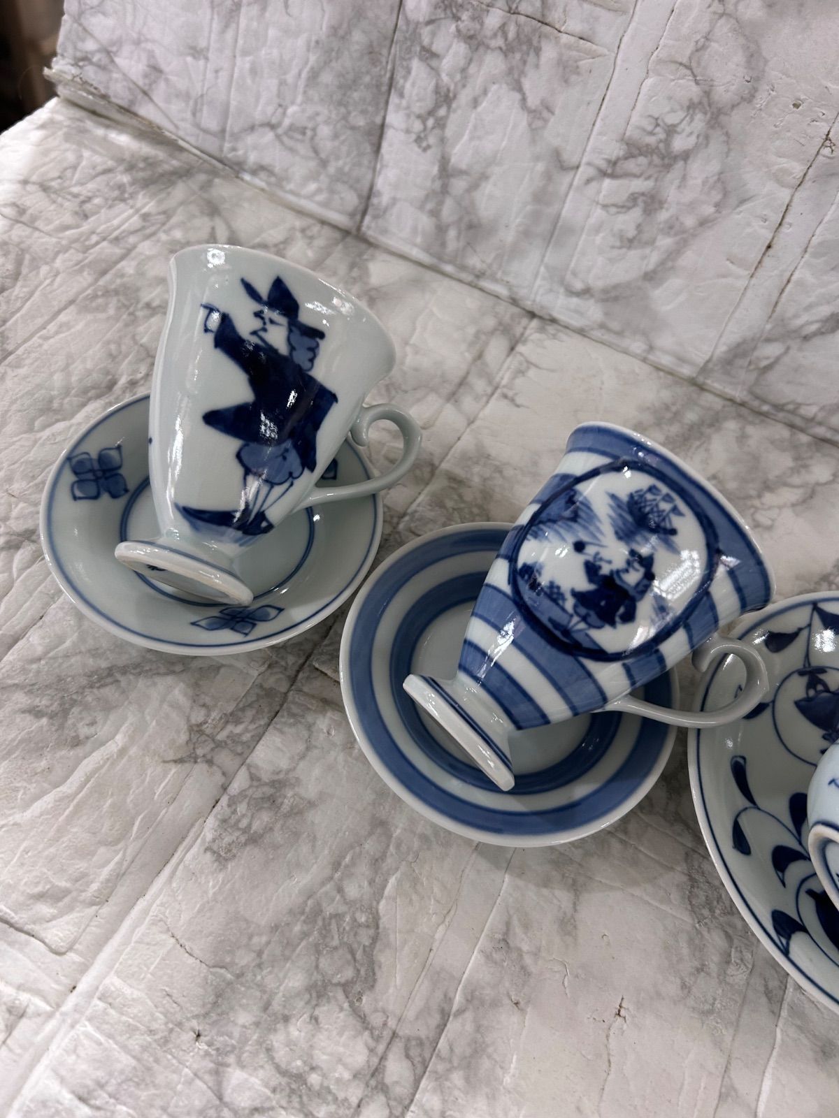 有田焼　青花　ティーセット　しん窯 有田焼 ティーカップセット 3客セット 青花 しん窯 - メルカリ