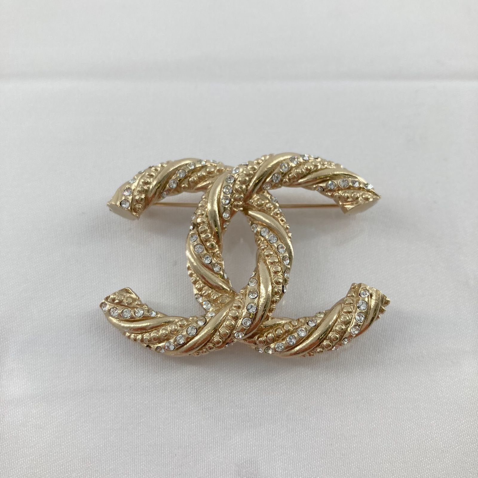 CHANEL（シャネル）ココマーク ラインストーン付き ブローチ B14C