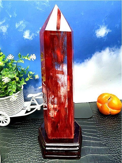 2355g 306mm 超綺麗赤水晶六角柱B89E2/99E06D - メルカリ