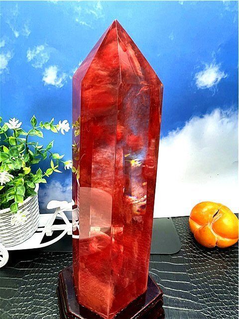 2355g 306mm 超綺麗赤水晶六角柱B89E2/99E06D - メルカリ