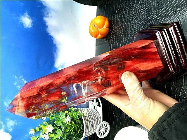 2355g 306mm 超綺麗赤水晶六角柱B89E2/99E06D - メルカリ