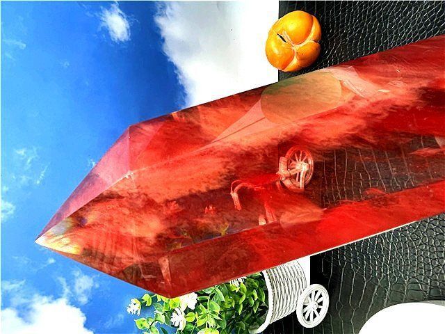 2355g 306mm 超綺麗赤水晶六角柱B89E2/99E06D - メルカリ