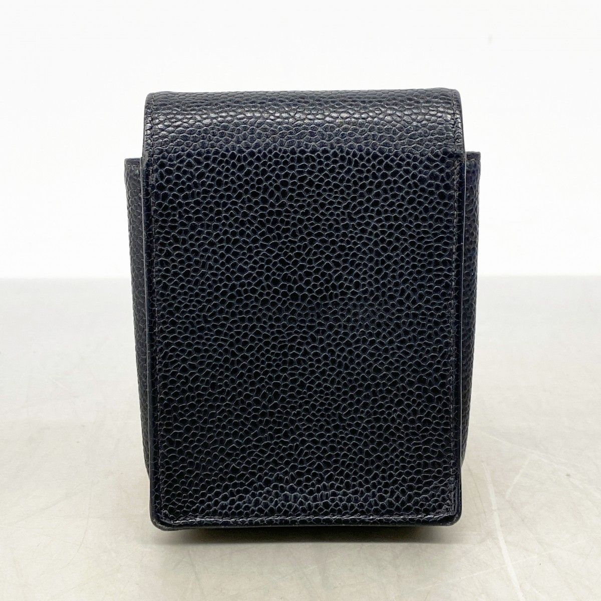 5pd5126-k】シャネル シガレットケース キャビアスキン ブラック