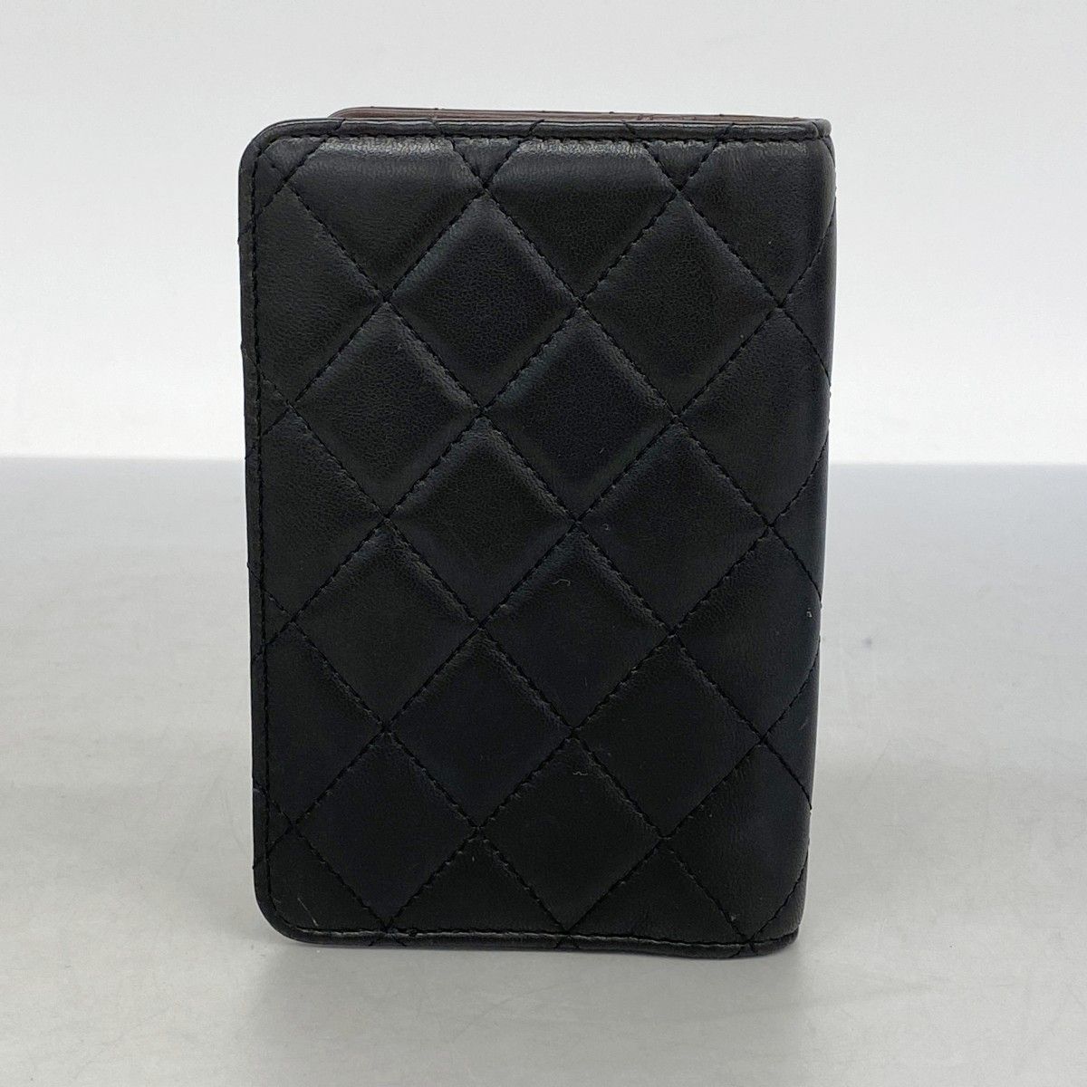 5pd5203-k】シャネル 手帳カバー マトラッセ ラムスキン ブラック