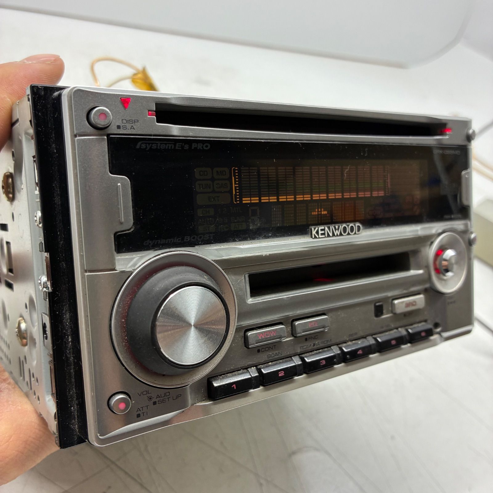 ケンウッド DPX-6200M カーステレオ MD＆CDデッキ 旧車 現状 Kenwood DPX-6200M 2DIN CD MD JDM Car Audio w/ External Bluetooth