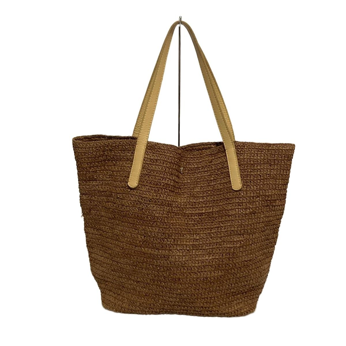 HELEN KAMINSKI ブラウン トートバッグ レザー　カゴ Piaf Tote With Raffia