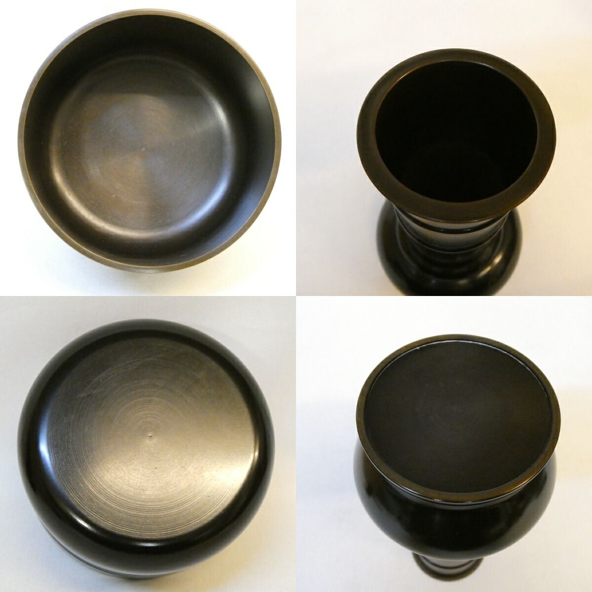 年末特売品】高岡鋳師 金谷浄雲作 利休好 唐銅皆具 一揃 鬼面鐶付 利休