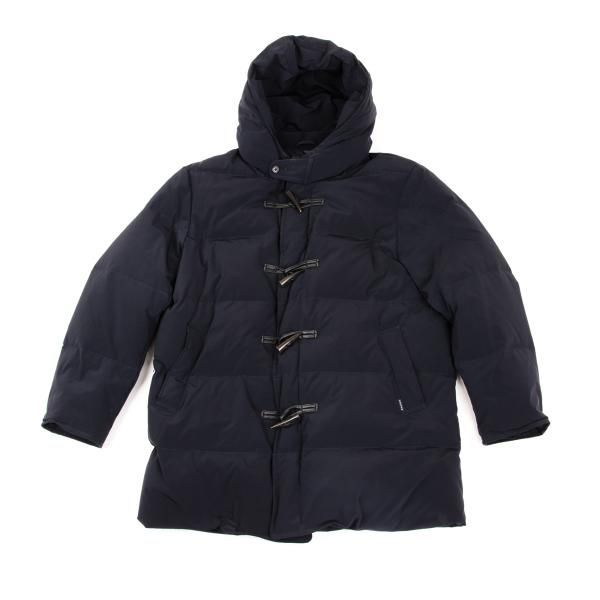 パパスプラスPapas+ ナイロンダッフルダウンコート 紺M