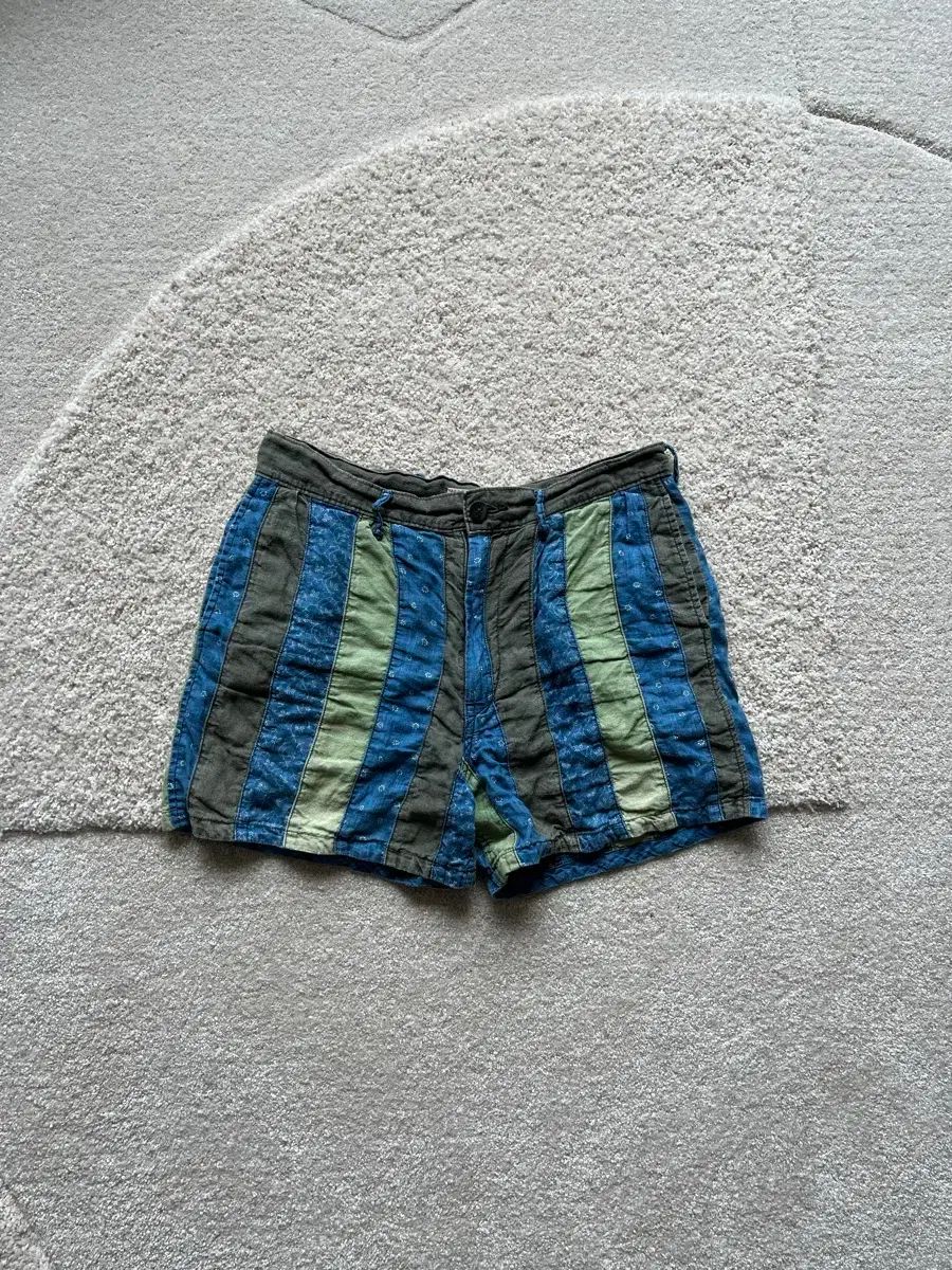 KAPITAL キャピタル パッチワーク リネン ショーツ (29-30) - メルカリ